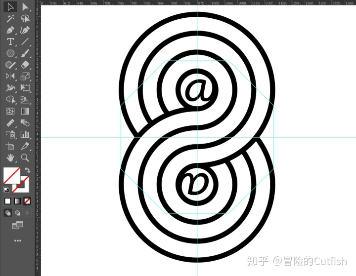 Illustrator环形旋转法：45度转动打造专业环状图标的零复杂步骤